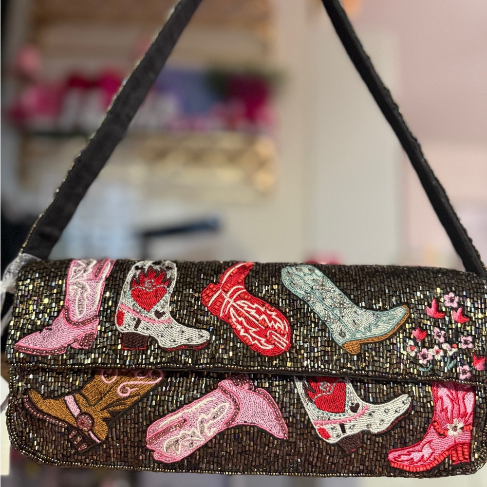 Marshalls Multicolor Western Boot Shoulder Bag